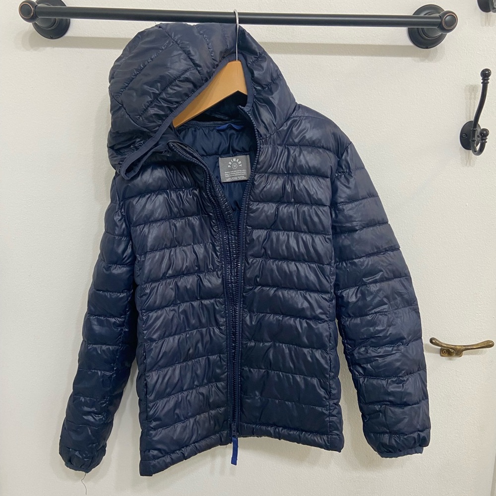 Primary Kids Deep Blue Lightweight Puffer Jacket - Picture 3 of 7
